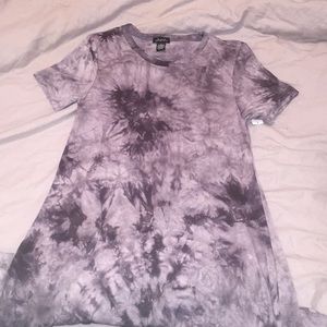 Justify Black Tie-Dye T-Shirt Dress